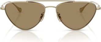 Oliver Peoples 56mm Jil Sander Edition 1 Cat Eye Sunglasses in Gold /Soft Gold at Nordstrom