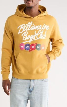 Billionaire Boys Club Script Cotton Graphic Hoodie in Honey Mustard at Nordstrom Rack, Size Xx-Large