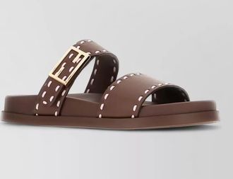 Fendi leather slides