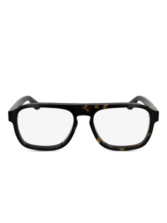 Calvin Klein pilot-frame glasses - Brown