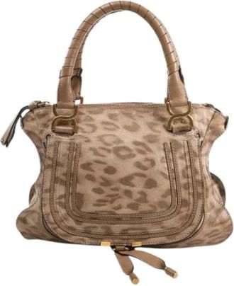 Chlo&eacute; Pre-owned Handbags, female, Brown, Size: ONE SIZE Pre-owned Marcie Medium Handbag