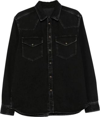 Nine In The Morning Shirt Nineinthemorning - Heren - Spijkeroverhemden - Zwart - 2XL - Denim - Overhemden