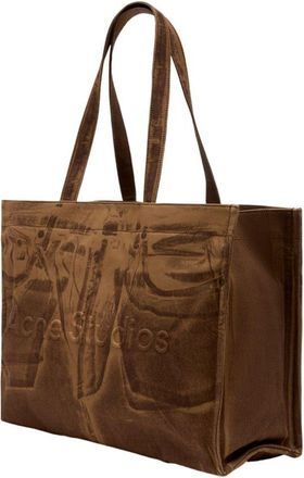 Acne Studios Unisex Cotton Tote Brown