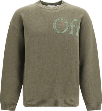 Off-white Green Crew Neck Sweater