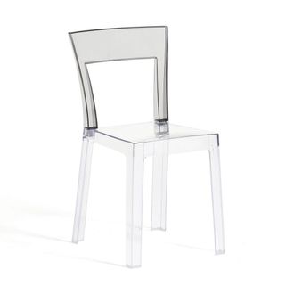Siediti Fuori e Dentro Conjunto de 2 sillas en policarbonato transparente/ahumado