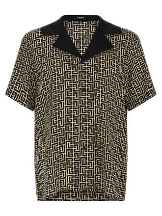 Balmain Bicolor Viscose Mens Blouse