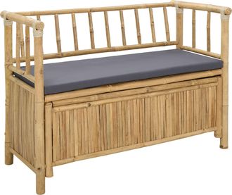 vidaXL Banco De Almacenamiento De Jard&iacute;n 110 X 47 X 80 Cm Bamb&uacute; Vidaxl