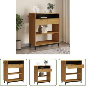 vidaXL vidaXL Tavolo da bar con cassetti - Tavolino da Bar FLAM 92x45x110 cm in Legno Massello di Pino