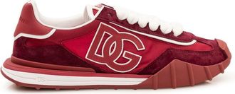 Dolce & Gabbana Burgundy Logo Sneakers