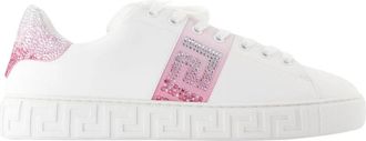 Versace Witte Bio Sneakers - Synthetisch Materiaal - Dames - Sneakers - Wit - 41 EU - Satijn - Schoenen