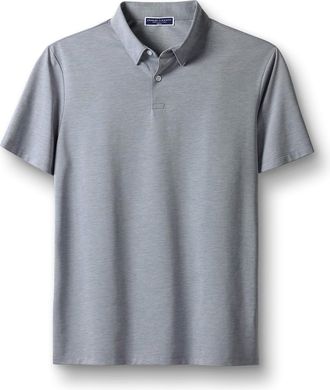 CHARLES TYRWHITT Performance Jersey Cotton Polo - Flint Grey Size Large by Charles Tyrwhitt