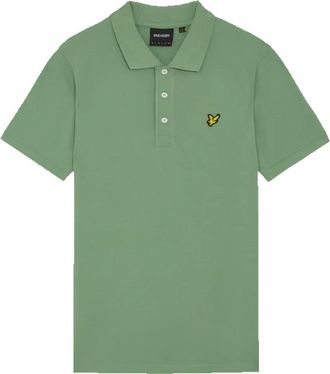 Lyle & Scott Plain Polo Shirt in Green - male - Lyle & Scott - Polo Shirts - Green - S - Tops