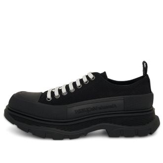 Alexander McQueen Tread Slick Low Lace Up Shoes Black White 705660W4MV21000