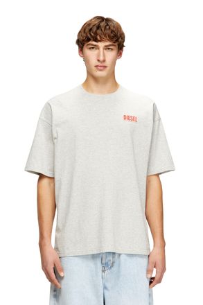 Diesel Cotton T-shirt with Diesel Biscotto print - T-Shirts - Man - Grey