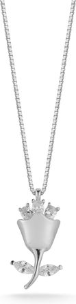 Glaze Jewelry Sterling Silver Rose Necklace