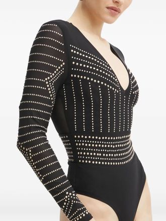 Guess Co Body con scollo a V e borchie - Nero