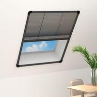 OEM Mosquitera Plisada Para Ventanas, Aluminio, Antracita, 80 X 100 Cm - Crezuo