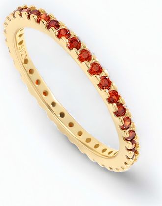 Mint & Lily January Birthstone Eternity Stacking Ring in 18K Gold Over Sterling Silver at Nordstrom, Size 7