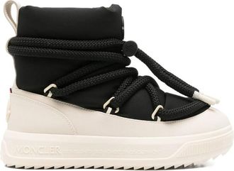 Moncler Black Solid Logo Boots