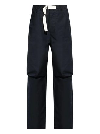 Jil Sander + belted trousers - men - Cotton - 48 - Blue