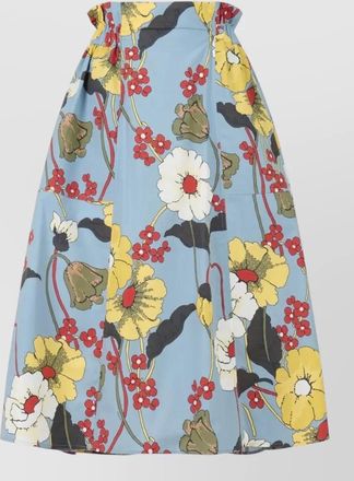 Marni poplin elasticated midi skirt melodia floral