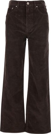 AG - Adriano Goldschmied kora Brown Jeans With Belt Loops And Logo Patch On The Rear In Denim Woman