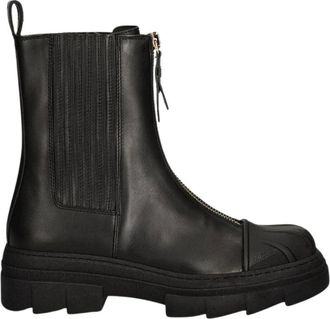 Furla Schoenen, Dames, Zwart, 40 EU, Leer, Gum Chelsea Boot