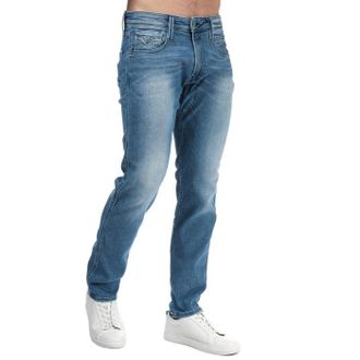 Replay Mens Andbass Slim Fit Jeans in Blue Cotton - Size 38 Regular