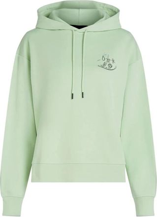 Karl Lagerfeld Hoodie Dibujo Mesa - Dames - Hoodies - Groen - XS - Katoen - Hoodies & sweatvesten