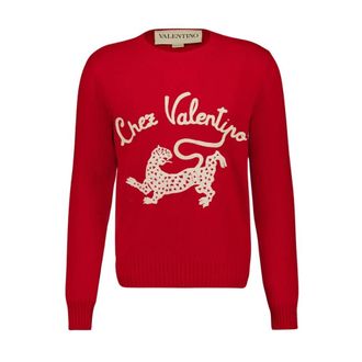 Valentino Garavani Heren, Truien, Rood, Maat: M Wol