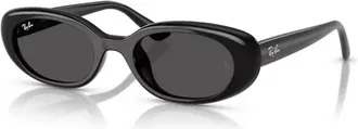 Ray-Ban RB4441D667787 Black Oval-Frame Sunglasses - Black