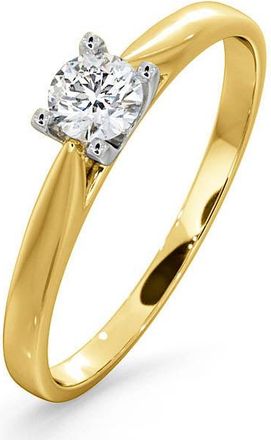 The Diamond Store Certified Grace 18K Gold Diamond Engagement Ring 0.25CT