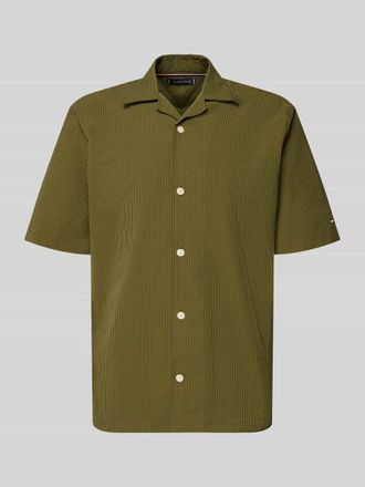 Tommy Hilfiger Relaxed Fit Freizeithemd aus Seersucker-Material in Khaki, Gr&ouml;&szlig;e XXL