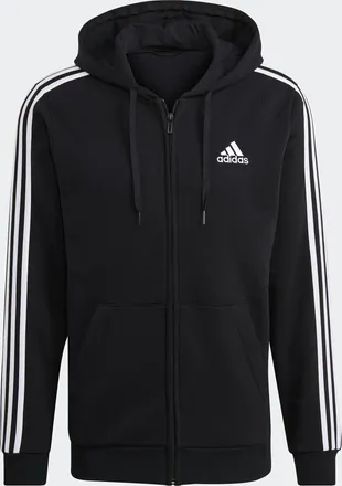 adidas Mens adidas Essentials Fleece 3-Stripes Full-Zip Hoodie