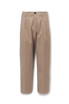 Massimo Alba Stan Tapered Pleated Cotton-Twill Trousers