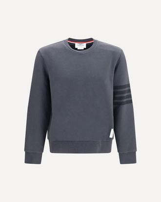 Thom Browne Felpa girocollo in cotone 4-Bar Man 1