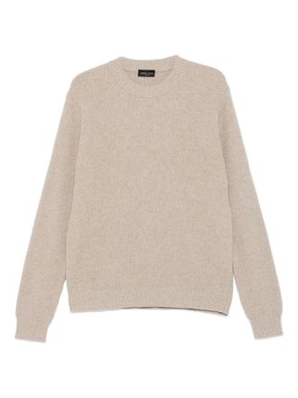 Roberto Collina ribbed crew-neck sweater - men - Merino - 52 - Neutrals