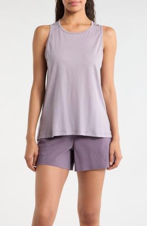 Smartwool Ultralite High Neck Merino Wool Blend Tank in Purple Storm at Nordstrom, Size X-Small