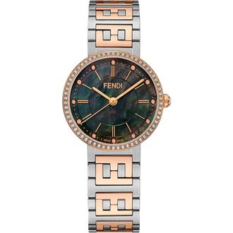 Fendi Forever Fendi Two-Tone Diamond Bracelet Watch, 29mm - 0.34ct. in Two Tone at Nordstrom Rack
