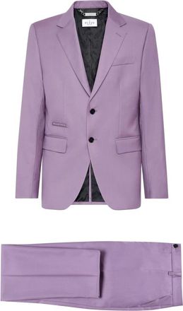 Philipp Plein Blazer/Broeken Sartorial - Heren - Business pakken - Paars - L - Katoen - Kostuums