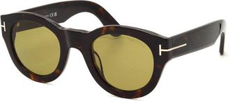 Tom Ford Sunglasses Square Full Rim, Shiny Black Frame And Smoke Lens Ft121201A