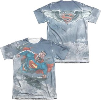 Gildan Superman In Formation (Front/Back Print) Adult Poly/Cotton Short Sleeve Tee / T-Shirt