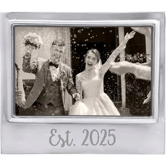 Mariposa Est. 2025 Signature Picture Frame in Silver at Nordstrom, Size 4X6