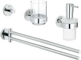 GROHE Essentials Set da bagno 4 in 1, cromo (40846001) - Grohe