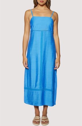 Lost + Wander Gleaming Waters Embroidered Detail Maxi Dress in Blue at Nordstrom, Size X-Small