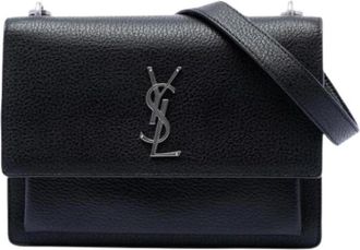 Saint Laurent Pre-owned The Sunset - Dames - Vintage Schoudertas - Zwart - ONE Size - Leer - Vintage