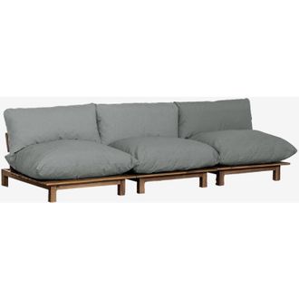 Sklum Sklum - Sof&aacute; Modular Reclinable De 3 Piezas En Madera De Acacia Brina