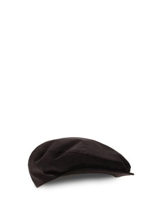 Dolce & Gabbana GH587AFUVET Velvet Cotton Flat Cap - Black