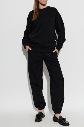 Jil Sander Sweatshirt With Printed Logo, Womens, Black
