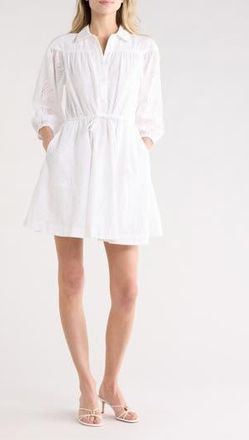 Derek Lam Arbi Cotton Eyelet Shirtdress in White at Nordstrom Rack, Size 10
